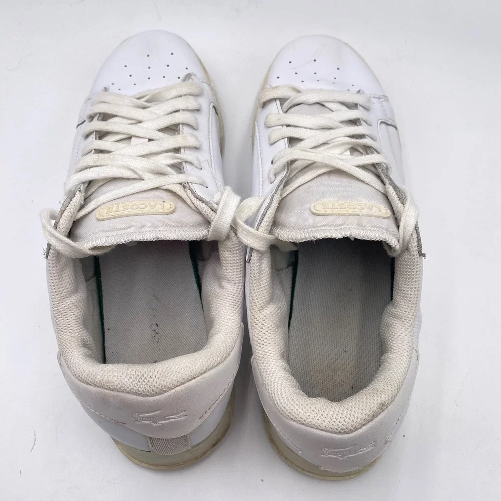 Lacoste Twin‎ Serve 0721 2 SMA Sneakers Mens 9 White Leather Court Shoes VGC